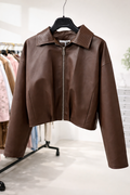 Giacca Leather Brown