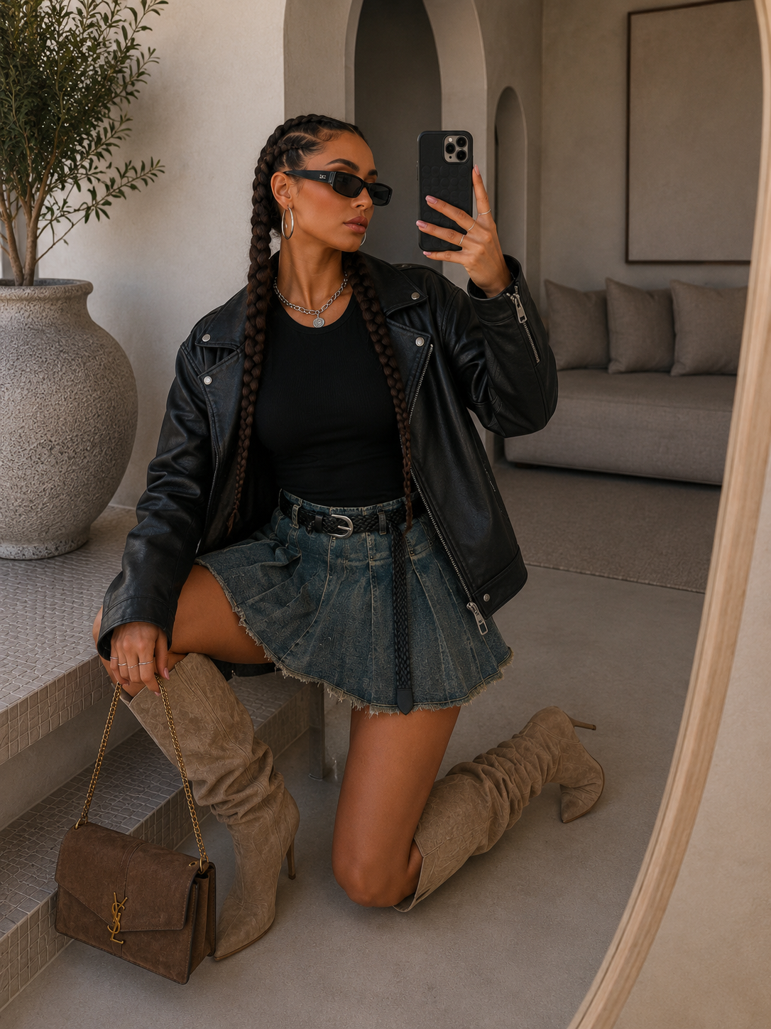 Gonna in jeans con cintura