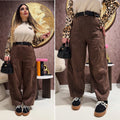 Pantalone ballon con cintura e tasche laterali
