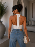 Body drappeggiato con scollo ad anello