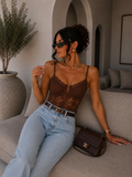 Body in pizzo con spalline