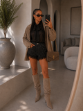Short nero con brillantini
