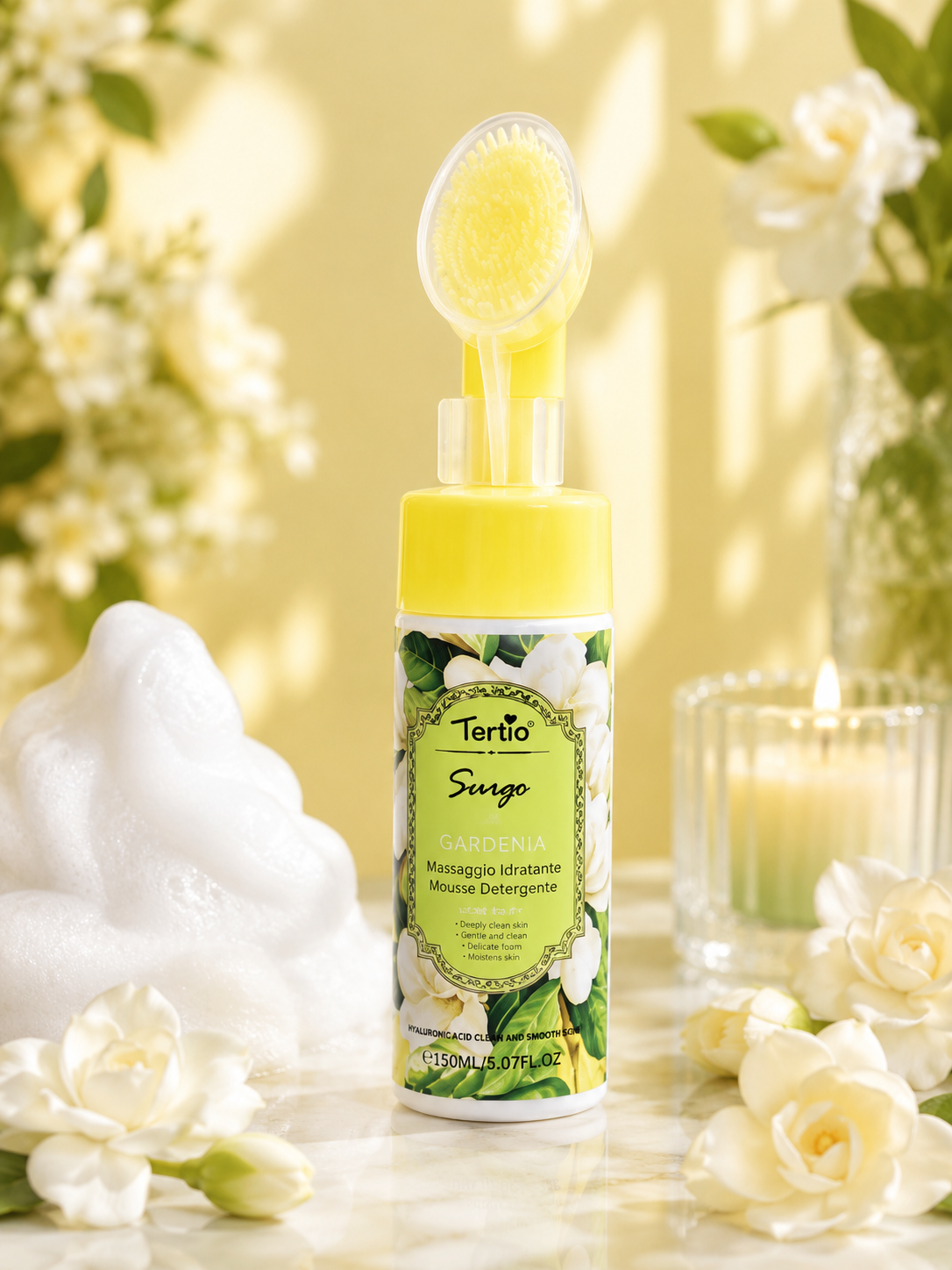 Japan Cherry Blossom – Mousse Detergente Idratante con Spazzola Soft Touch