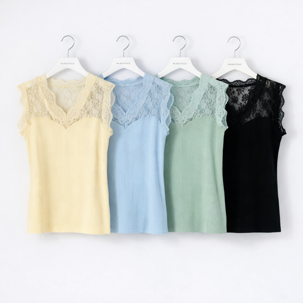 Top Elegance pizzo scollo a V