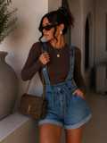 Salopette in jeans corta