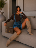 Salopette in jeans corta