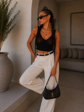 Top crochet con scollo a V