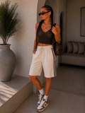 Short Bermuda stripe chic Summer