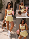 Completo top e gonna stile tennis