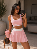 Completo top e gonna stile tennis