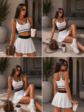 Completo top e gonna stile tennis