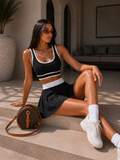 Completo top e gonna stile tennis