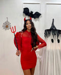 Abito rosso in velo (Diavoletta Halloween)