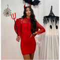 Cerchietto con corna rosse ( Diavolo Halloween)