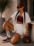 Completo con fiocchetti short e camicia