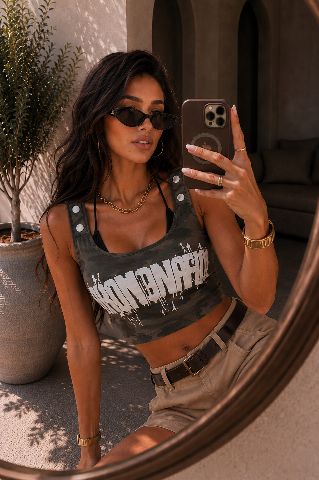 Top Crop Army Glam