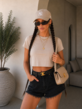T-shirt crop in cotone vari colori