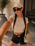 T-shirt crop in cotone vari colori