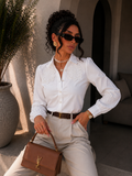 Camicia con collo ricamato floreale