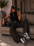 Pantalone choco con cintura