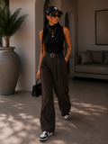 Pantalone choco con cintura