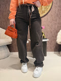 Jeans Wide Leg Brown