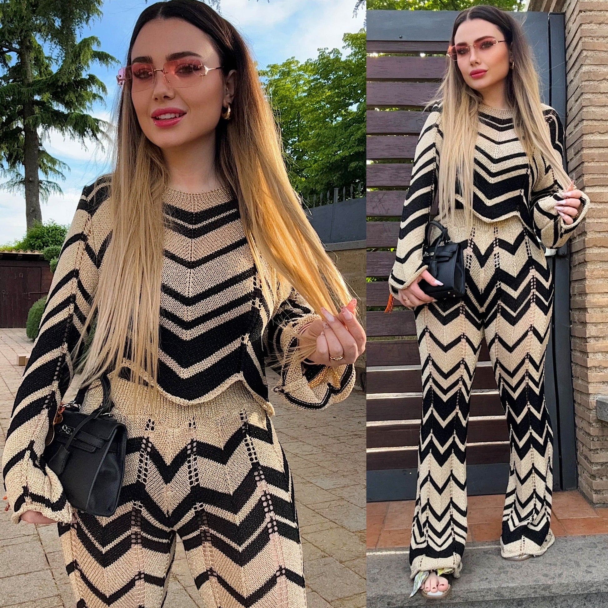 Completo in lurex oro
