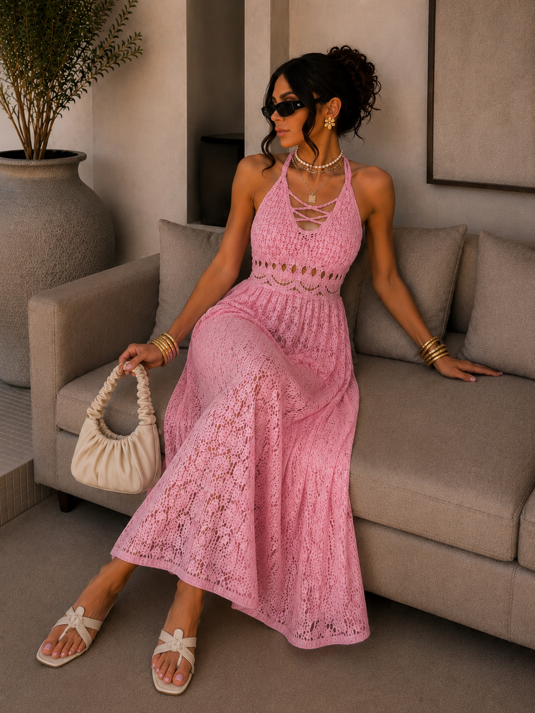 Abito Lungo Crochet Summer