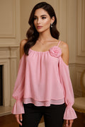 Blusa con rosa