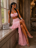 Completo Rosa Dream Top e Gonna
