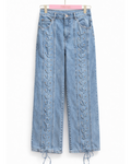 Completo Denim Lace Icon – Corsetto & Jeans Wide Leg