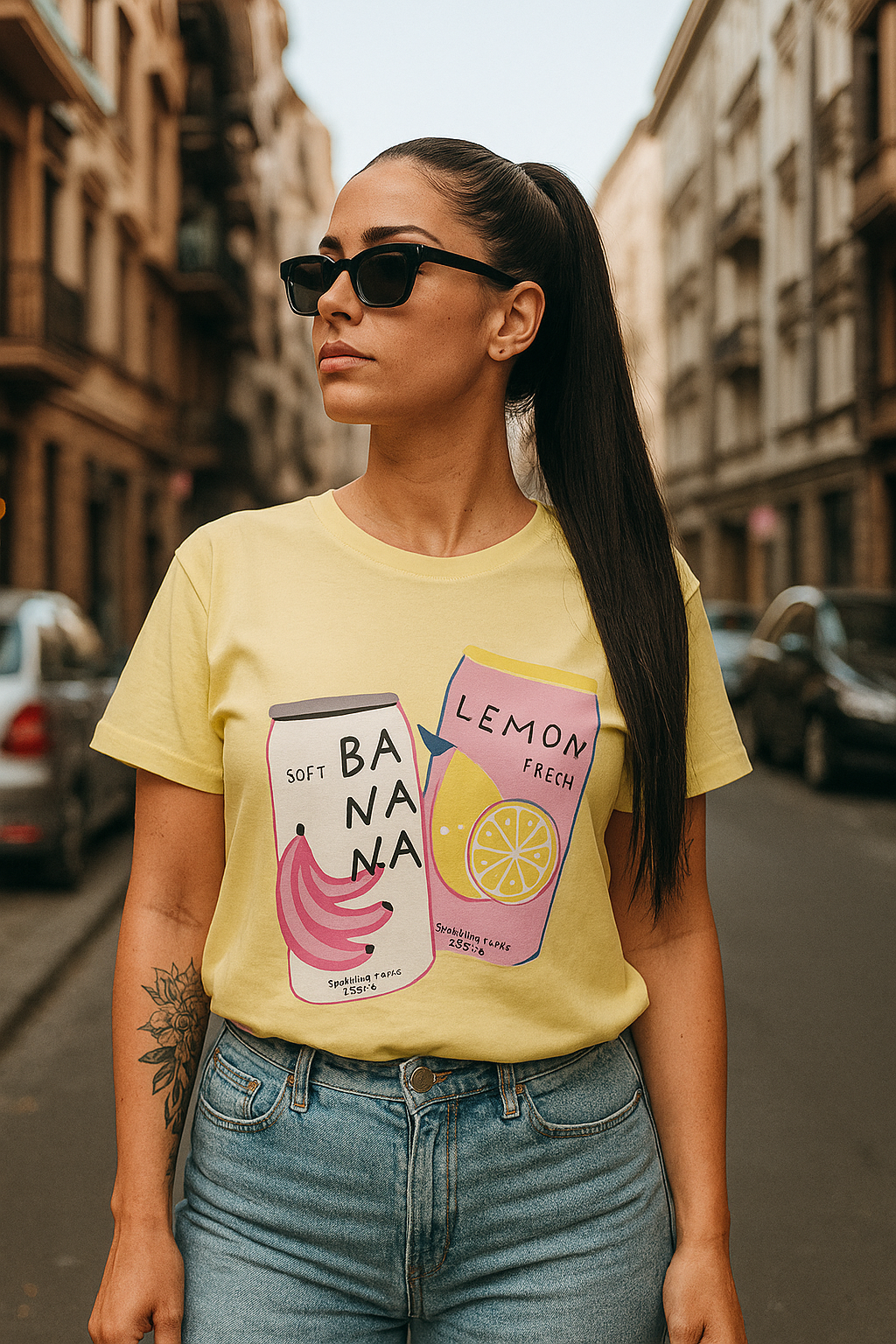 T-shirt banana lemon