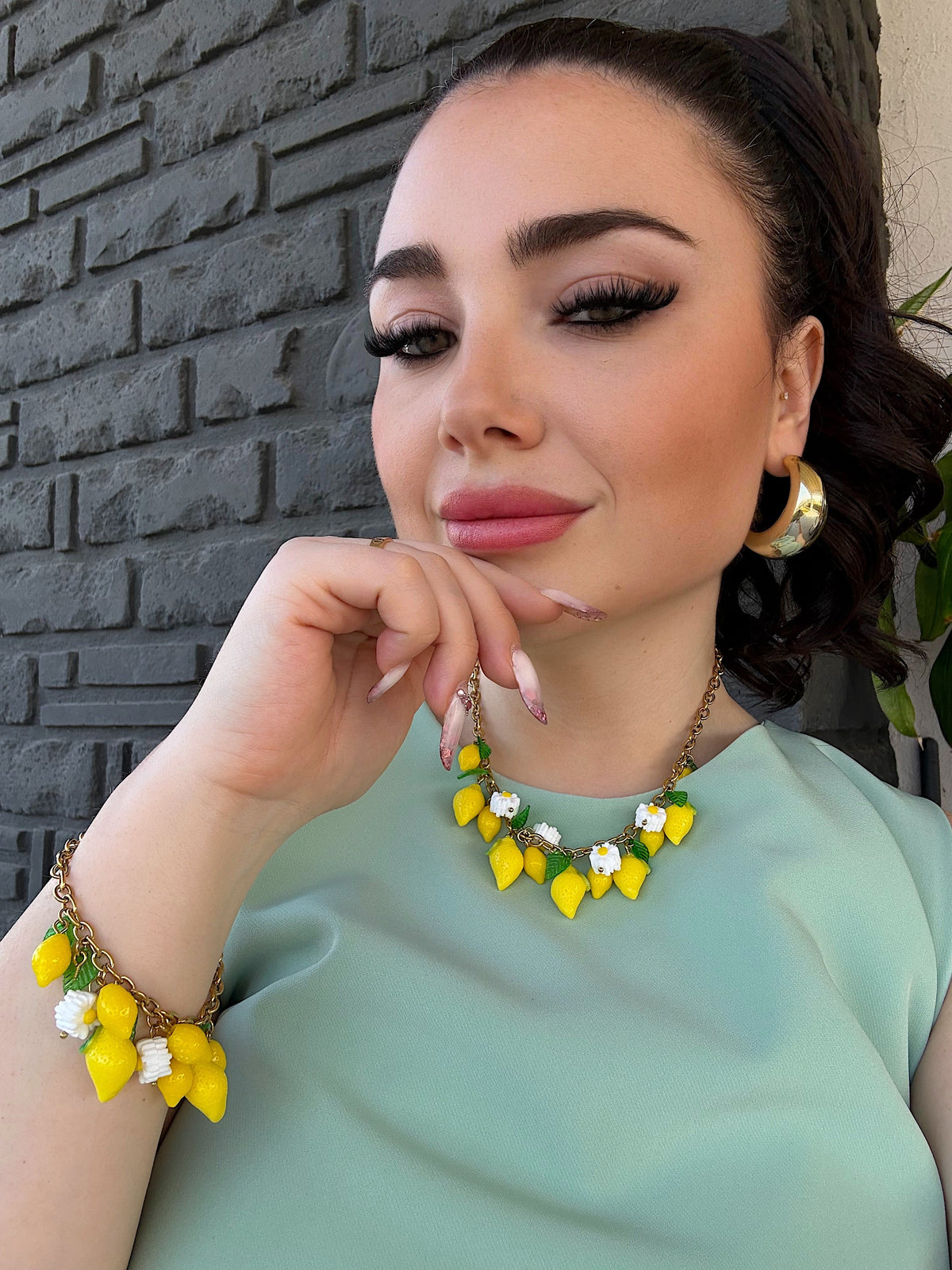 Collana e bracciale lemon