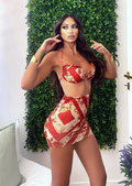 Bikini con gioiello con gonna