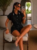 Tutina in raso Gioia collo in strass
