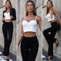 Pantalone nero a zampa