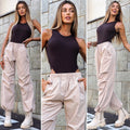 Pantalone beige cargo