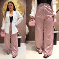 Pantalone satin con elastico