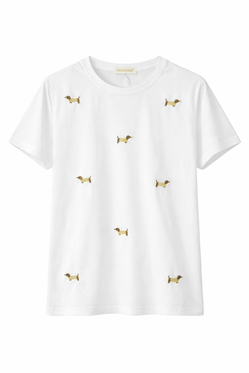 T-shirt Doggy Chic Ricamo Mini