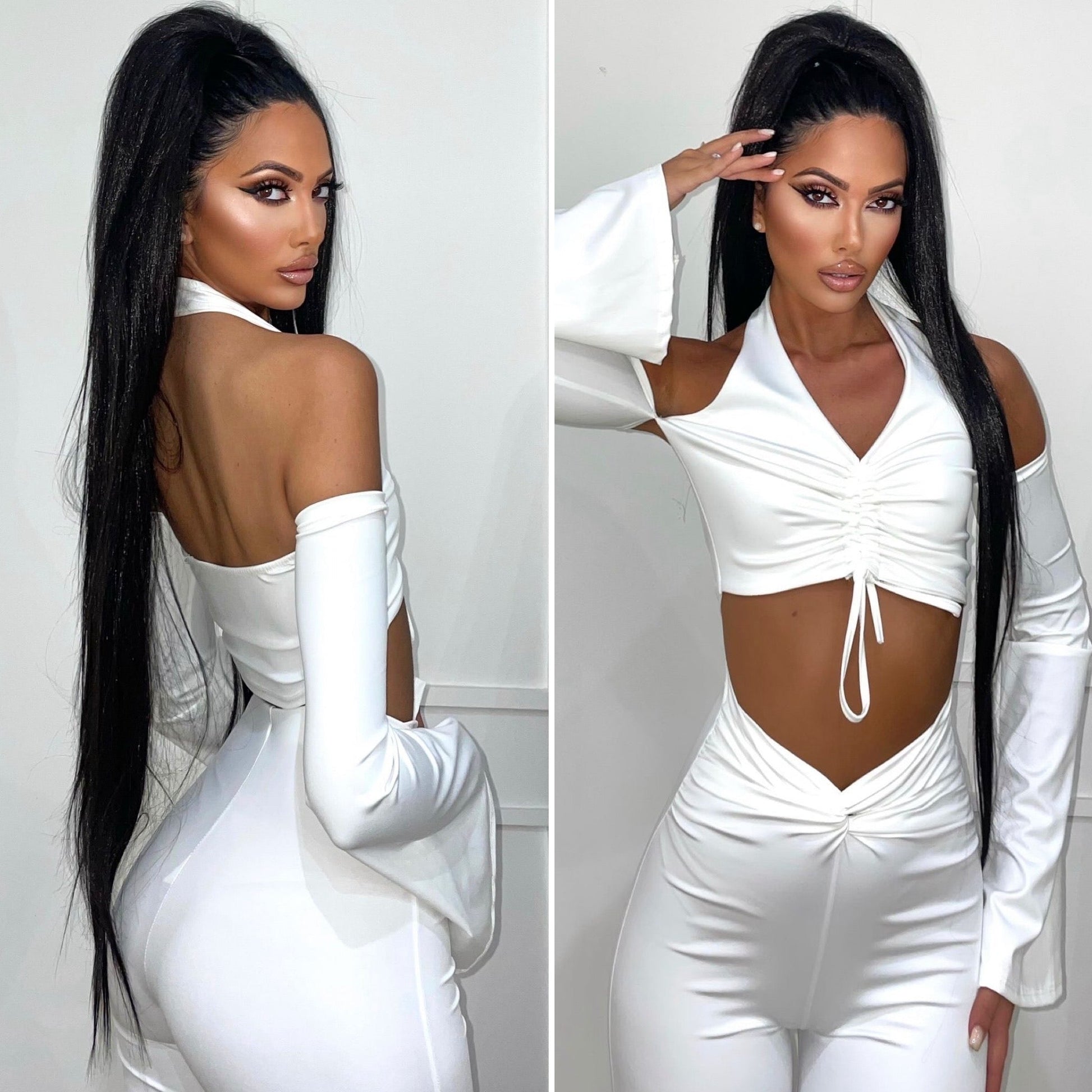 Coda extra long 90cm liscia con Coulisse vari colori