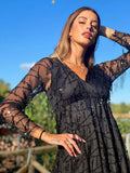 Abito con paillettes Nero