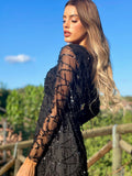Abito con paillettes Nero