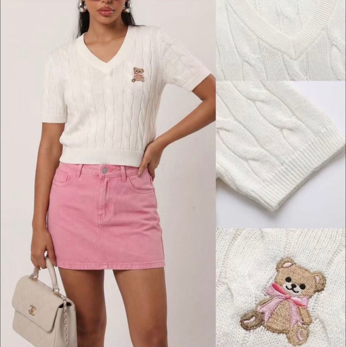 Maglia Teddy a trecce
