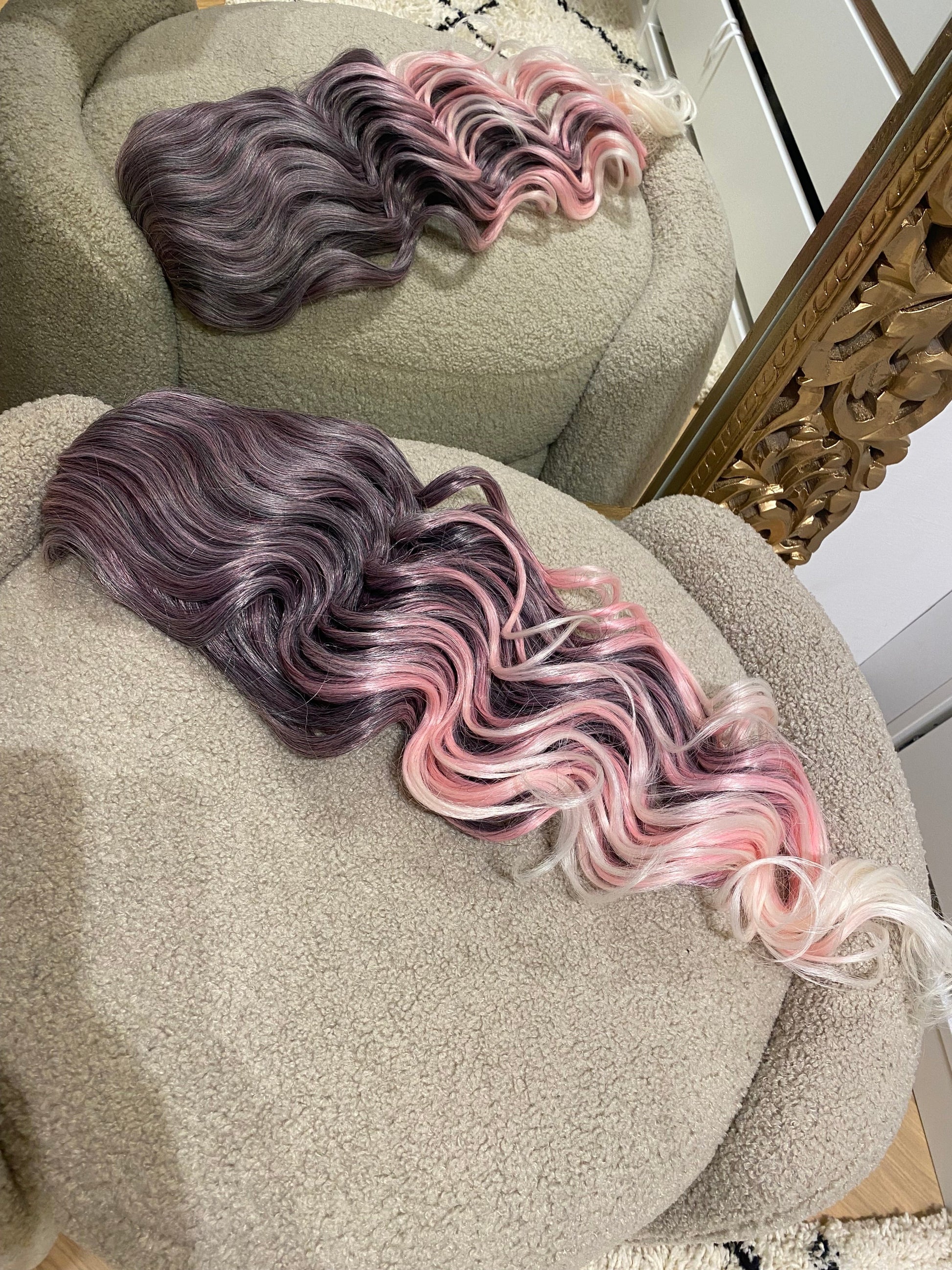 Coda 70cm Boccolosa con coulisse vari colori