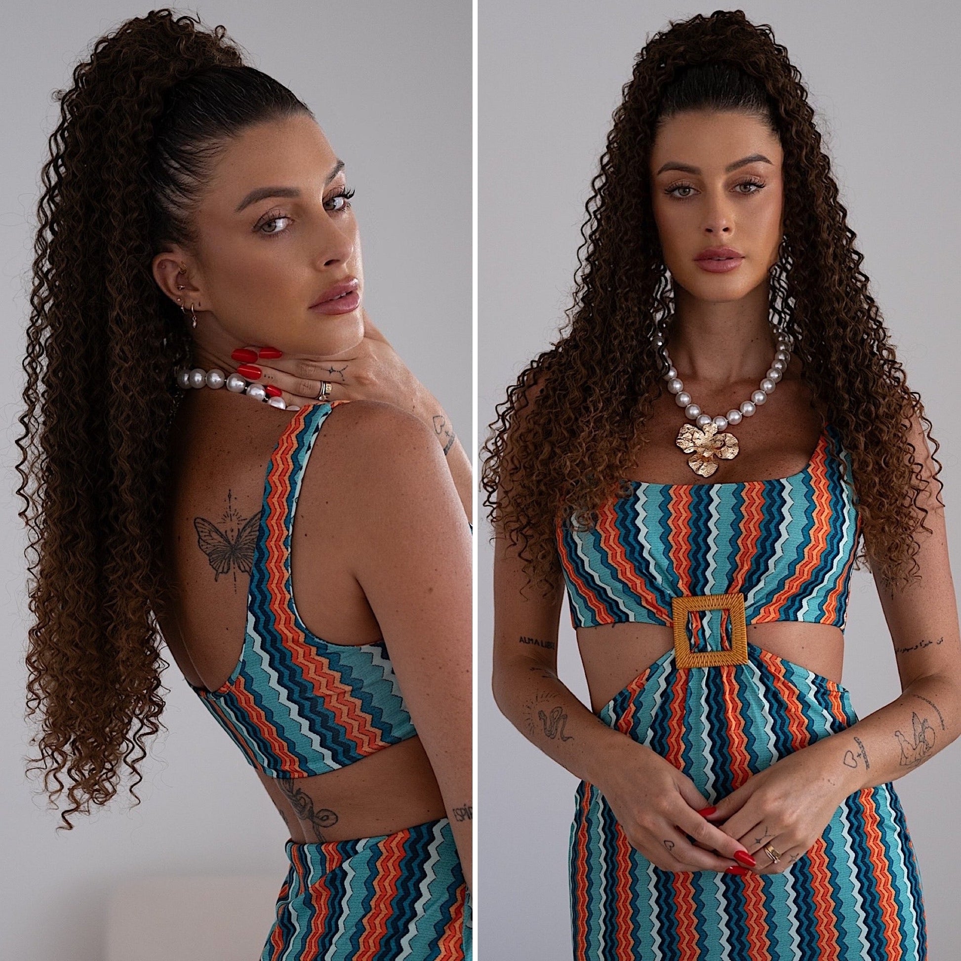 Coda Riccio afro con coulisse vari colori