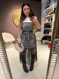 Abito lace elegance con cintura