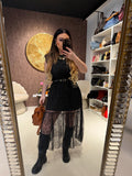 Abito lace elegance con cintura
