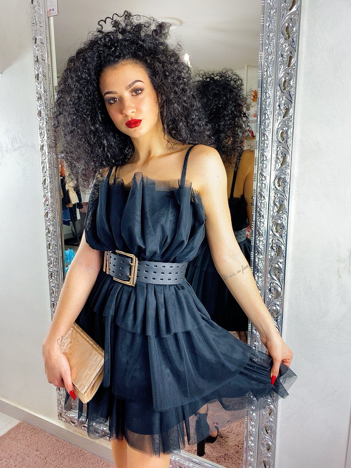Abito in tulle nero Venere