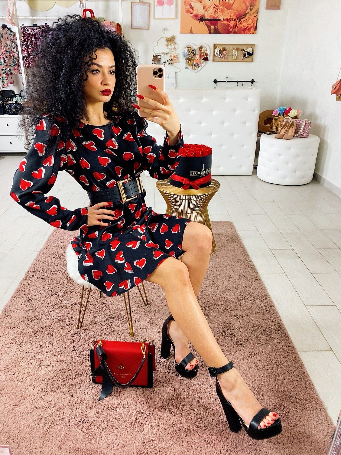 Abito a cuori grandi rossi