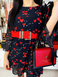 Abito con cuori rossi